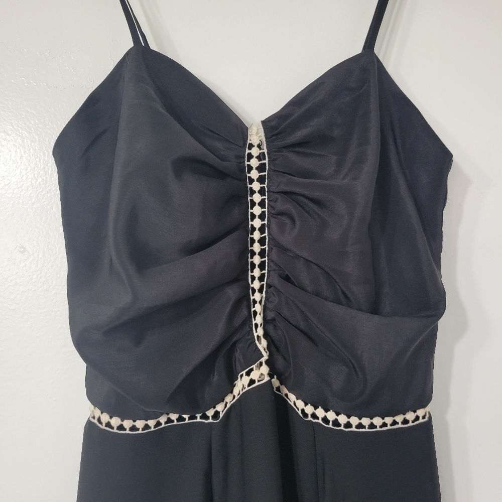 Parker Ruched Eyelet Asymmetrical Sheath Dress in Black Size XS - Picture 12 of 13